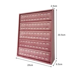 Vertical Velvet and Leather Jewelry Display Stand Large Adjustable Earring Necklace Ring Organizer for Shop Home Vanity Counter