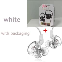 QKZ Gaming Earbuds with Mic Universal 3.5mm Jack HiFi Sport Headphones in Ear Earphones for Running Stereo Bass Music Headset
