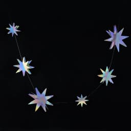 Laser Mirror Paper Star Dot Garland for Wedding Kids 1st Mermaid Birthday Party Decoration Baby Shower Christmas Hanging Banner