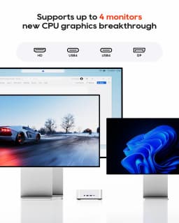 AOOSTAR MACO Mini PC AMD Ryzen 7 H255, 24GB RAM 1TB SSD, Gaming & Office Desktop, with OCuLink & USB4, Support External GPU, Ope