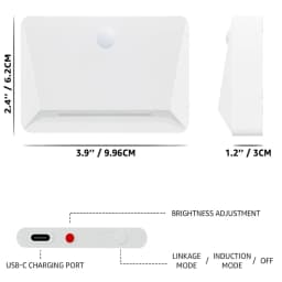 Night Lamp With Motion Sensor Rechargeable USB Wall Light LED 3 Mode Linkage Magnetic For Bedroom Bedside Stair Lights