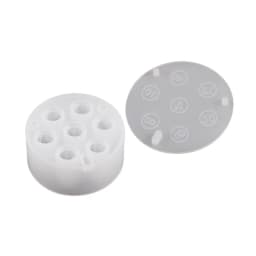 DIY Crystal Epoxy Mold 7 Holes Dices Fillet Resin Molds Silicone Mould Digital Game Crafts Round Gypsum Cement Mold Decor