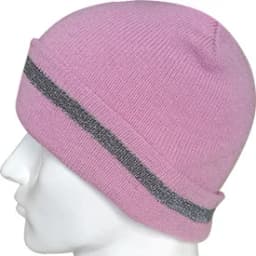 High Visibility Safety Beanie Reflective Knit Ribbed Hats Warm Winter Bonnets for Night Running Hiking Cycling