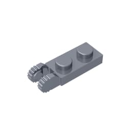 MOC PARTS GDS-821 PLATE 1X2 W/FORK/VERTICAL/END Single side hinged plate (teeth) compatible with lego 44302 children's toys