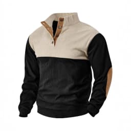 2026-Spring-Autumn-European-Men-Color-Block-Stand-Collar-Corduroy-Hoodie-Loose-Fit-Long-Sleeve-Pullover-Daily-Street-Outdoor-Spo