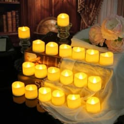 1-24Pcs Mini Flameless LED Candle Lights 2 Types Simulated Electric Candles For Wedding Christmas Halloween Festival Party Decor