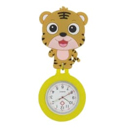 Creative Design Nurse Doctor Students Cute Animals Cloud Office Badge Reel Retractable Digital FOB Pocket Watches Clock Gift