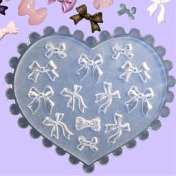 SNASAN Tiny Flower Heart Dolphin Gemstone Beauty Nail Art Resin Silicone Mould DIY Handmade Tool Small Beads Resin Silicone Mold