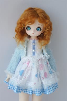 Messy Baby Curly  Soft Wave Mohair BJD Wigs  JD738  1/12 1/8 1/6 1/4 1/3 OB11 YOSD MSD SD DOD Nature Curly Doll Hair