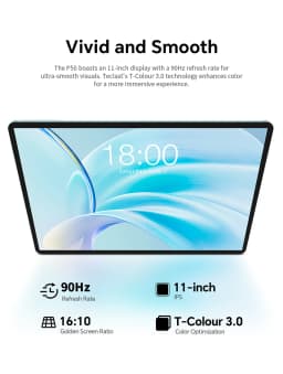 2026 Teclast P50 Tablet Android 16 8-Core T606 4Gb Ram 128Gb Rom 1280X800 Pixels Ips Bluetooth 5Mah Type-C 8Mp+5Mp Wifi TLA002