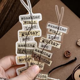 Mr.Paper 20Pcs Double Pack Long Strip Stickers Time Stitch Series Retro Journal Scrapbook Collage Decorative Craft Supplies