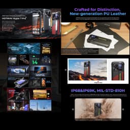 HOTWAV Hyper 7 Pro Rugged Phone 36GB 256GB Dimensity 7050 5G 200MP Android 14 6.6'' FHD+ 120Hz Smartphone 10800mAh 33W Cellphone