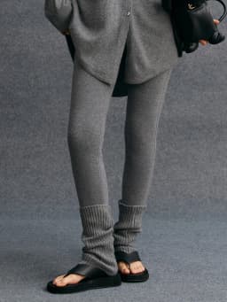 High Quality Women 100% Cashmere Legging Basic Soft elastic Pants Autumn Winter Cashmere Knitted Legging Trousers Warm Comfy