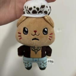 Anime One Piece Monkey D. Luffy Roronoa Zoro Sanji Ultraman Ace Sabo Plush Cat Keychain Pendant Cute Christmas Birthday Gift