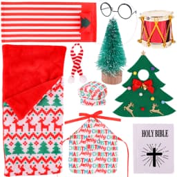 Christmas Doll Accessories Set For Babi 30 CM Doll Clothes Dress For elf Doll,Toys For Girls,Free Shipping,Christmas Gift