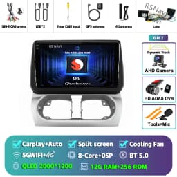Android 16 Carplay Auto Screen Car Radio Multimedia Player For Opel Combo Corsa Tigra 2001-2011 Autoradio Stereo 2Din Head Unit
