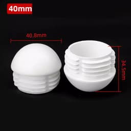 White Round Bung Plastic Blanking End Cap Tube Pipe Inserts Plug Insert Stoppers 13mm 16mm 19mm 20mm 22mm 25mm 28mm 30mm-60mm 