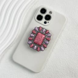 Luxury Socket Tok Phone Grip Retro Turquoise Phone Stand Unique Charm Foldable Grip Fashion Phone Support Desk Stand