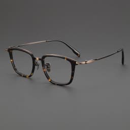 Luxury Brand Replica Acetate & Pure Titanium Glasses Large Size 155mm Big Face Ultra-light Eyeglass Unisex Ox Horn Grain Frame