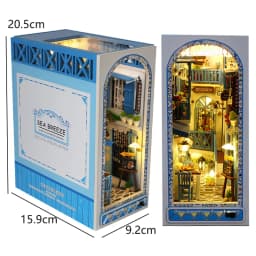 DIY Book Nook Kit Wooden Mini Dollhouse 3D Puzzl Model Building Handmade Bookshelf Insert Home Decor For Xmas Birthday Gifts