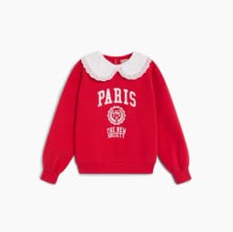 New Trend 26Aw TNS Style Pure Cotton Sweatshirt Top for Boys and Girls Pretty Girls