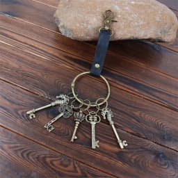 Retro Metal Keychains Circular Rings Cosplay Belts Medieval Clothing Accessories Renaissance Style Keychain Belt for Costumes