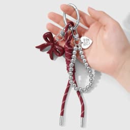 Cute Charm Bag Pendant Heart Angra Red Heart Bag Decor Bow Plush Weaving Rope DIY Bag Hanging Decoration Keychain Phone Ornament