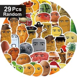 58pcs Robloxs Face -Winning Smile-Chicken Nugget Meme Series Cartoon Waterproof Decorative Water Cup Phone Case Stickers