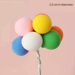 5/8Pcs/set Colorful Ball Bundle Clay Balloons Cake Topper Creative Cupcake Card Flag Birthday Party Baby Shower Dessert Decor