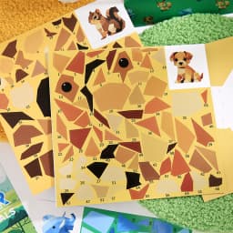 Mr Paper 14sheets/bag Sticker Book Students' Handmade 3D Geometric Collage DIY Stickers Early Educational Stickers For Journal