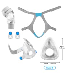 AirFit F20 Full Face CPAP Mask Replacement Kit with Cushion, Headgear, Swivel Elbow, Frame & Clips Included for Complete Renewal