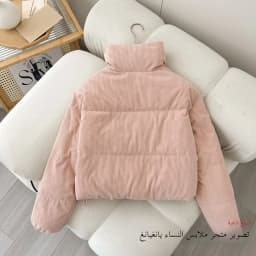 Winter Thickened Bread Style Duck down Cotton Jacket Women's Loose Fit Stand Collar Short Length Zipper Closure  Color Coat