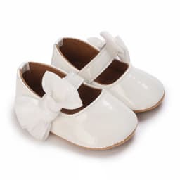 Spring and Autumn Red Comfortable Bow Detail Women's Baby Shoes for Newborns and Girls