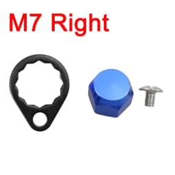 EKfan M8 Daiwa M7 Shimano Left / Right Hand Nut With Black 15MM Lock Washers and Screws For Baitcasting Fishing Reel DIY Parts