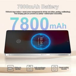 K-Touch Smartphone For C27 Ultra 7.3inch Full Display Cell Phone 7800mAh Battery Mobile Phones 48MP Camera 22GB+2TB Face ID Unlocked 5G Dual SIM Android 15 CellPhones with FM Radio GPS
