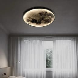 Modern Round Moon Wall Lamp for Bedroom Living Room Entrance Decoration Sconce Light Fixtures Ceiling Lighting Planet Nordic Led