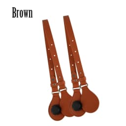 TANQU Bidirectional Adjustable Length Flat Leather Belt Handle with Drops for Obag Basket Bucket City Chic Women Handbag O Bag