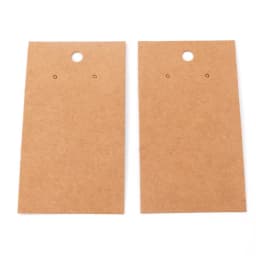 50pcs 5x9cm Earring Display Card Earring Card Holder Blank Kraft Paper Tags Ear Studs