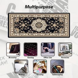XXL Black Persian mouse pad long table mat floor mat carpet Game Work home desktop accessories Game player office quickly shipp