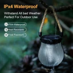 USB Rechargeable Camping Light Solar Flame Lights IPX4 Waterproof 800 Lumens 1200mAh Hanging Lantern Outdoor Lights