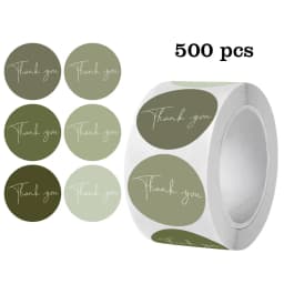 500pcs Round Thank You Stickers for Envelope Seal Labels Gift Packaging decor Birthday Party Scrapbooking Stationery Sticker