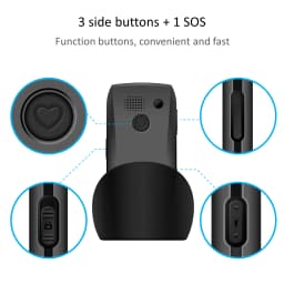 LTE 4G Senior Mobile Phone Artfone C1+ With Charging Dock Big Keypad For Elderly Single Sim One Key SOS FM 1400mAh Bar CellPhone