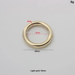 50 pieces 6 colors 6 sizes chrome color die casting O rings for woman shouldbags purse close round ring purse accessories