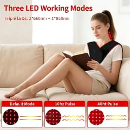 NEW 145LEDs Red Light Therapy Shawl 660nm&850nm for Neck and Shoulder Infrared Light Therapy for Body at Indoor Pain Relief