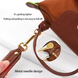 Genuine Leather Shoulder Strap Fit For Longchamp Mini Le Pliage Punch Free Crossbody Bag Strap Accessories