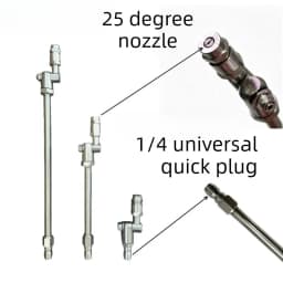 Universal High Pressure Car Wash Gun with 1/4 Quick Plug, Rotating Spray Nozzle Extension Pole for Auto Underbody Cleaning