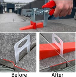 100-1500Pcs Tile Leveling System Clips Tile Spacers Laying Level Spacers Clips 0.35/0.5/1/1.5/2/2.5/3mm Construction Tools