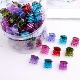 10-60pcs Mini Hair Claw Clips for Women Girls Korean Clear Black Plastic Clips Hairpin Kids Girls Hair Styling Accessories