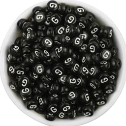 7x3.5mm Black Acrylic Beads Flat Round Pick Letters Loose Alphabet Spacer Beads Supplies For Jewelry Making Bracelets Accessory