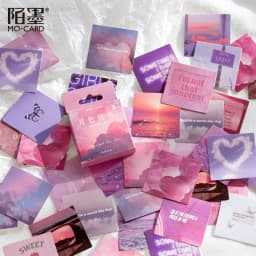 45pcs Vintage Stickers Set for Scrapbooking Adhesive Planner Labels Diary Journal Photo Album Decorative Stationery Supplies